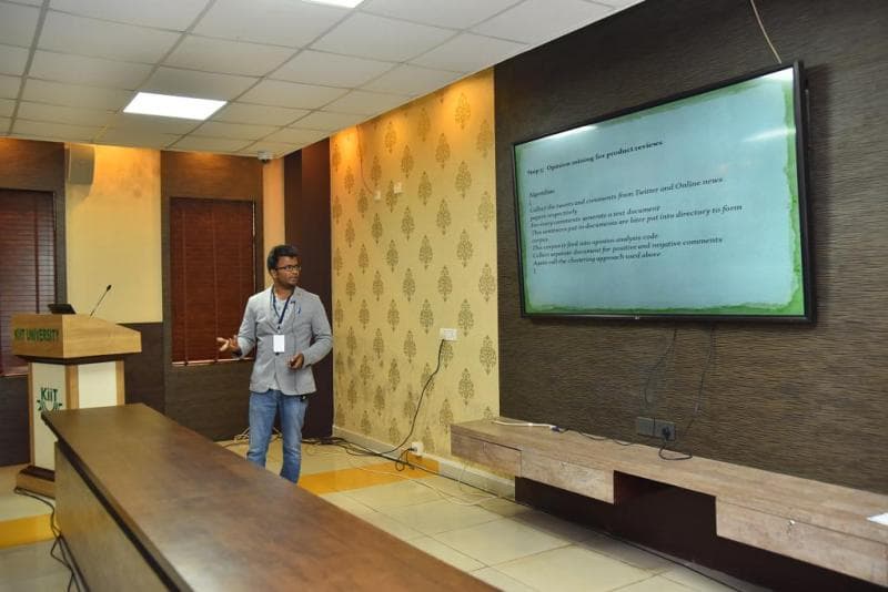 Presenting a paper at an IEEE conference, KIIT University, Bhubaneswar